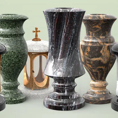 Вазы, лампады, ангелы и другие аксессуары на могилу