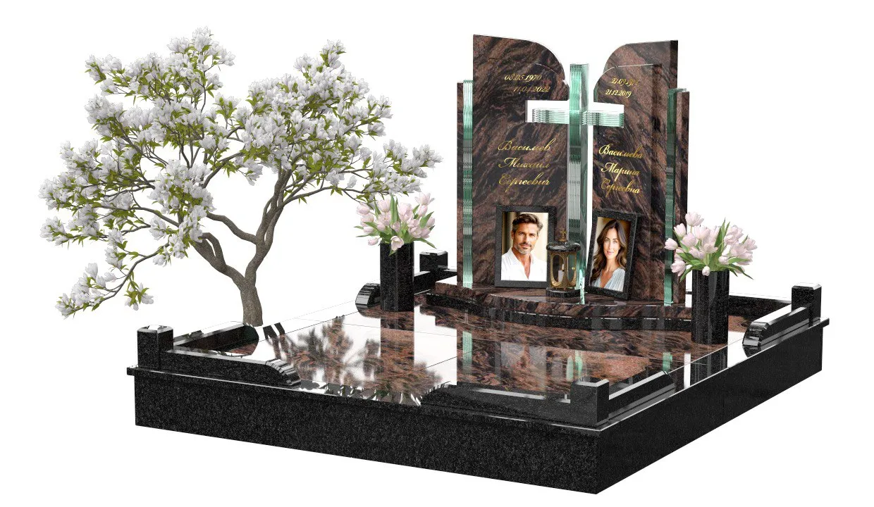 Двойные памятники из гранита